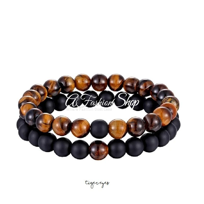 Black Onyx Natural Stone Bracelet Tiger Eyes/Turquoise