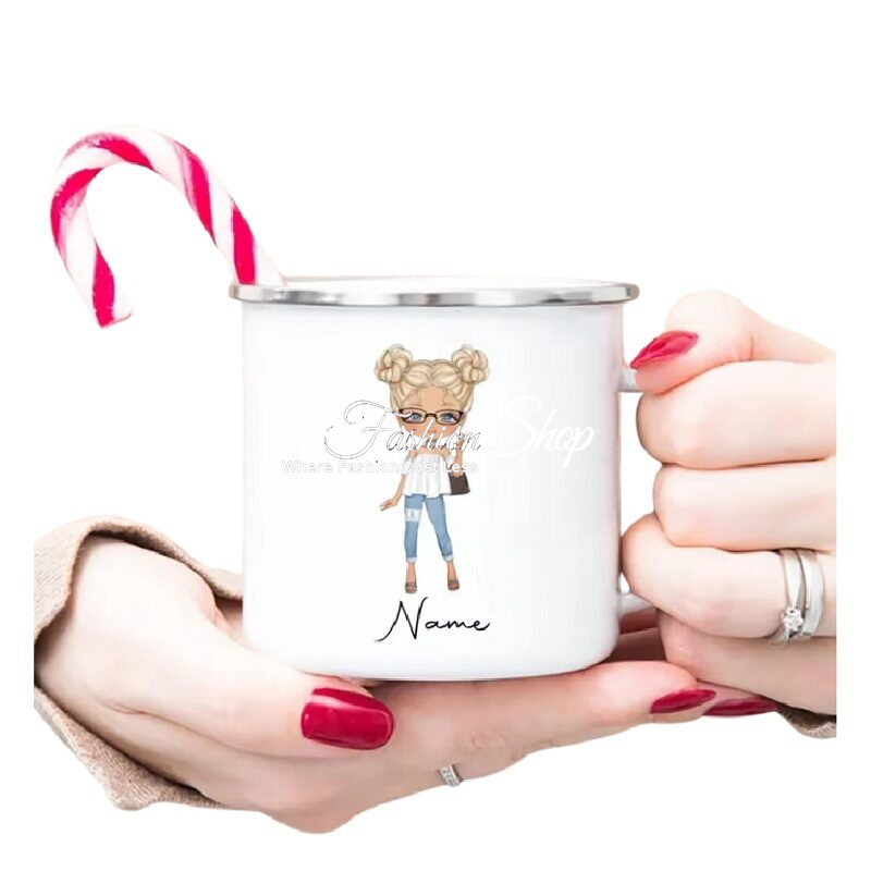 Enamel Mug For Girl Harper Caricature Series