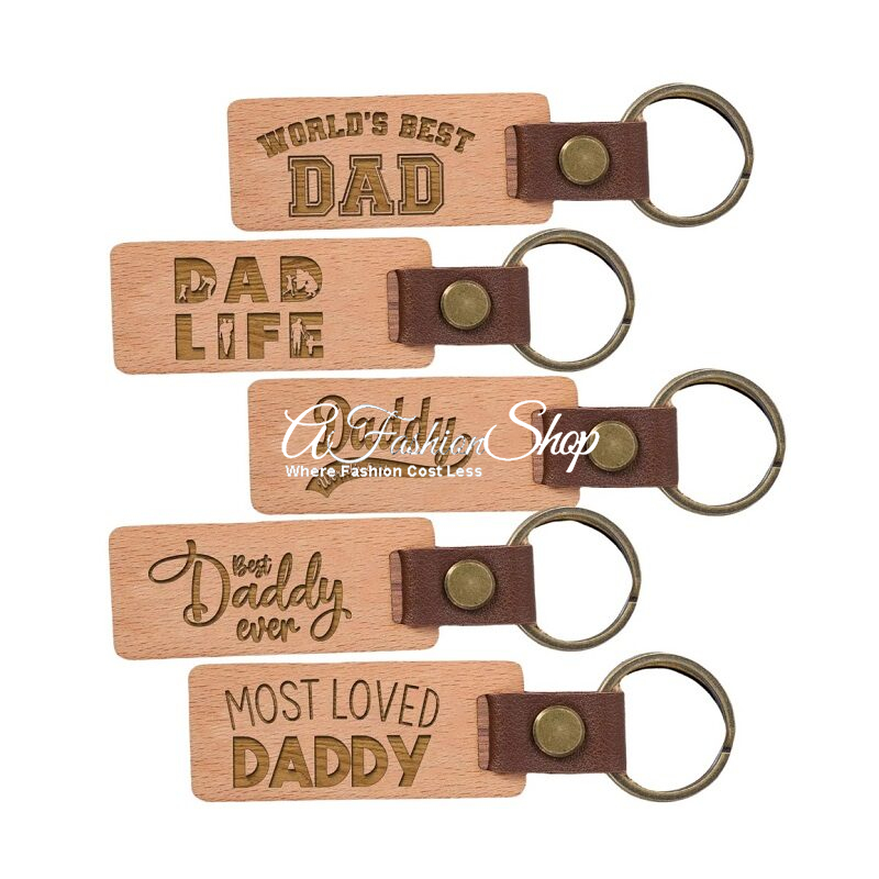 Daddy’s Keychain Monogram Engraved