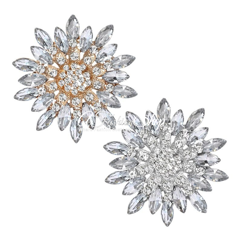 Sunflower Love Crystal Brooch