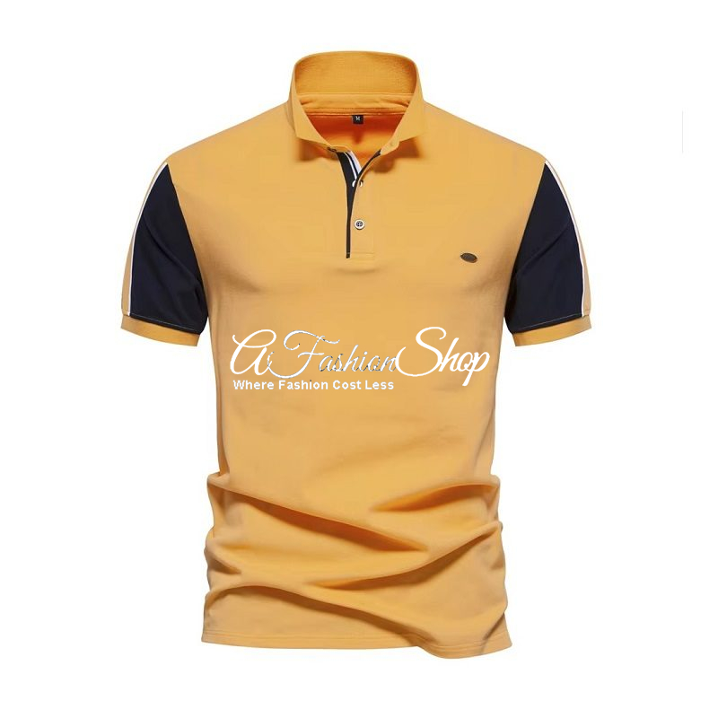 Patch Polo Short Sleeve Baseball Yellow