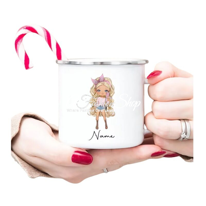 Enamel Mug For Girl Amelia Caricature Series
