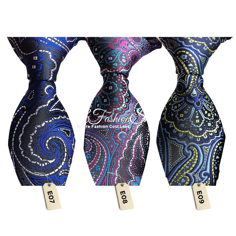Swirling Paisley Necktie Cravat Handkerchief E07-22