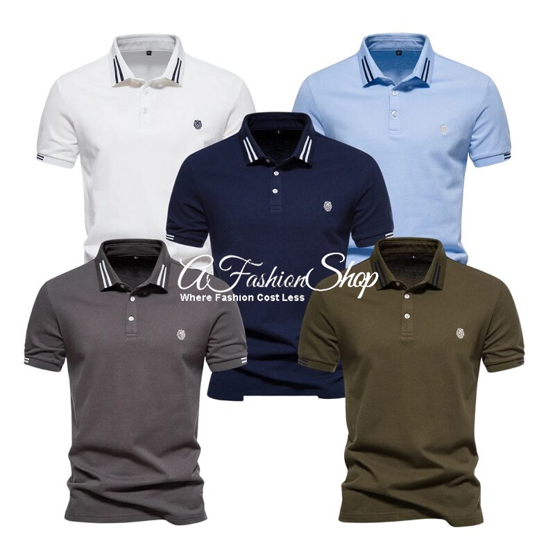 Men’s Cotton Polo Solid Color
