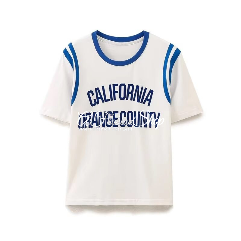 LOS ANGELES Orange County Sporty White Tee