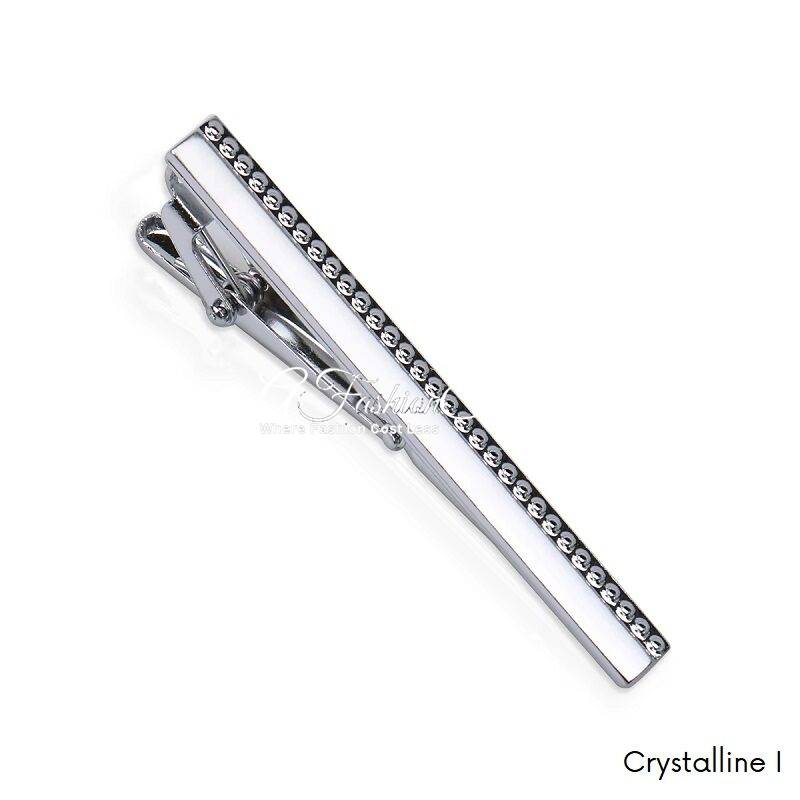 Crystalline Tie Clips Neck Tie Business Wedding Wear
