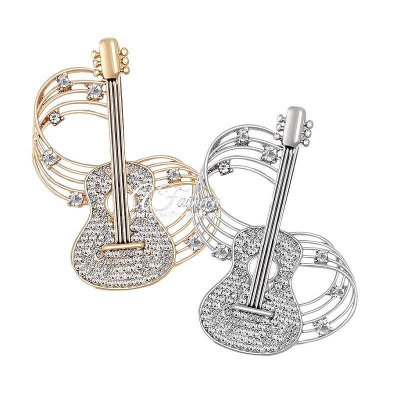 Guitar Brooch Dancing Through The Air