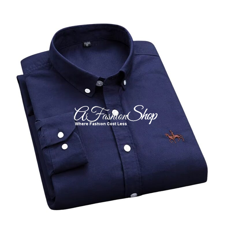 Polo Equestrian Embroidery Shirt Color Navy Blue